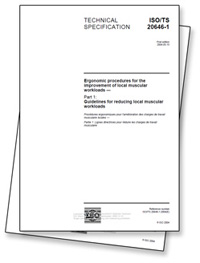 Contribution to the establishment of international standards of ergonomics (ISO standards)